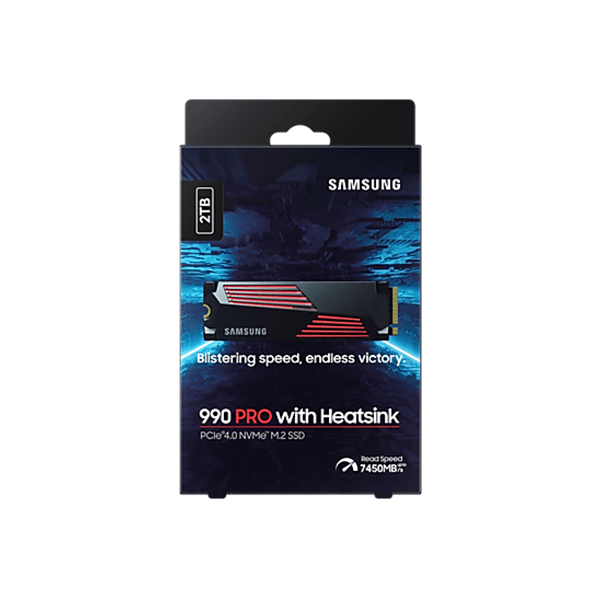 Ổ cứng SSD Samsung 990 Pro Heatsink 2Tb (NVMe PCIe/ Gen4x4 M2.2280/ 7450MB/s/ 6900MB/s)