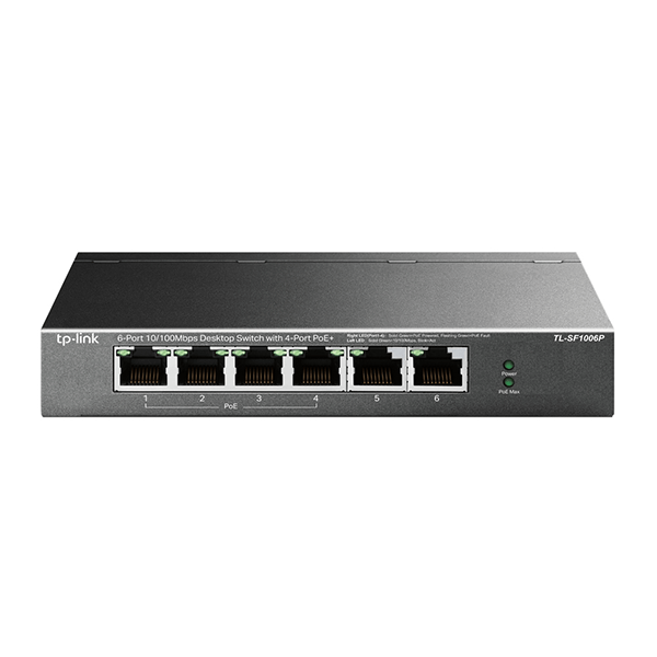 Switch TP-Link TL-SF1006P để bàn 6 Cổng 10/100Mbps với 4 Cổng PoE+