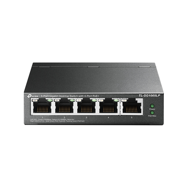 Switch TP-Link TL-SG1005LP để bàn 5 Cổng Gigabit với 4 Cổng PoE+