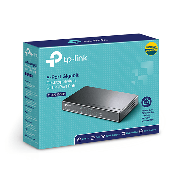 Switch TP-Link TL-SG1008P Gigabit 8 cổng với PoE 4 cổng