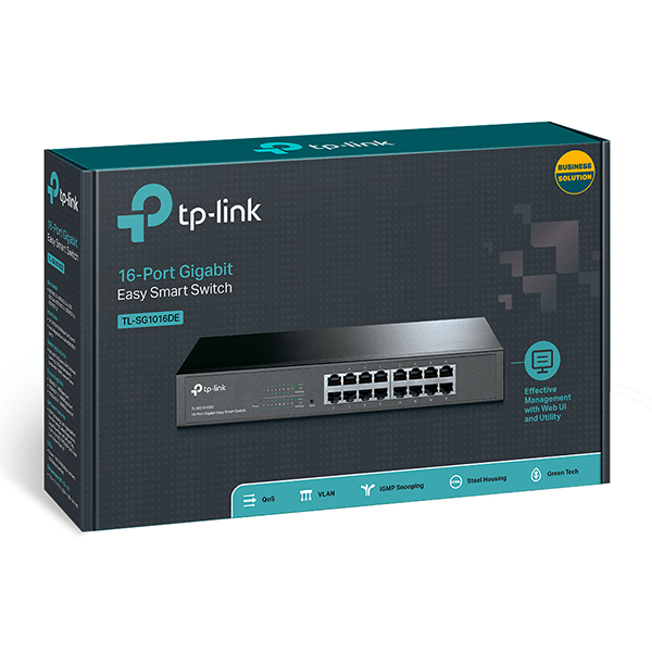 Switch TP-Link TL-SG1016DE Easy Smart PoE 16 cổng Gigabit với 8 cổng PoE+