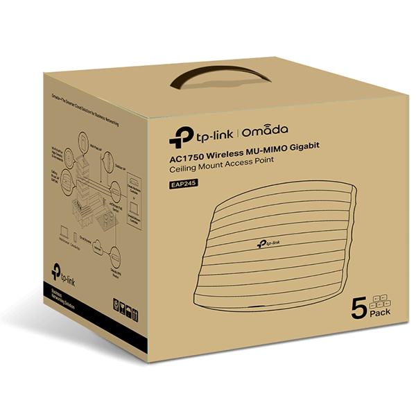 Wifi TPLink EAP245 gắn trần Gigabit AC1750 MU-MIMO