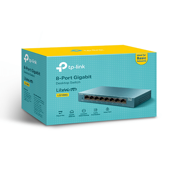 Switch TPLink LS108G để bàn 8 Cổng 10/100/1000Mbps