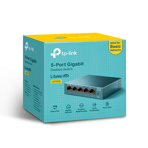 Switch TPLink LS105G để bàn 5 Cổng 10/100/1000Mbps