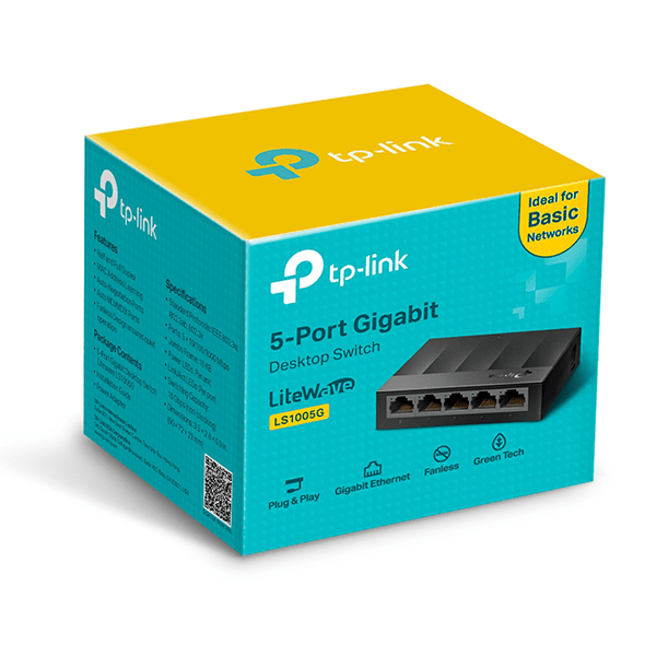 Switch TPLink LS1005G để bàn 5 Cổng 10/100/1000Mbps