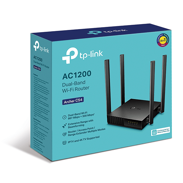 Bộ phát Wifi TPLink Archer C54 băng tần kép AC1200