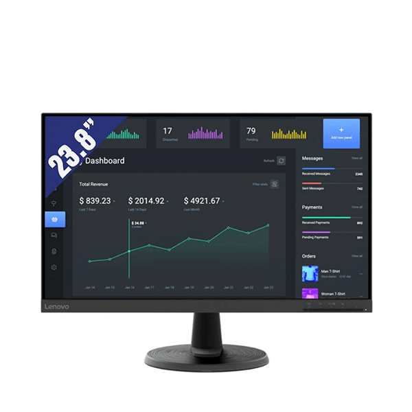 Màn hình Lenovo D24-40 67A2KAC6VN (23.8inch/ Full HD/ 4ms/ 75HZ/ 250cd/m2/ VA)