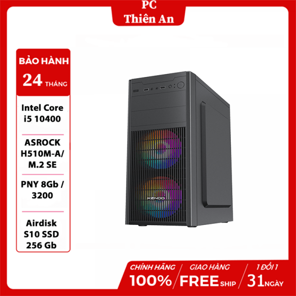 Máy tính để bàn lắp ráp PC i5 10400 / Ram 16G PNY / SSD 256Gb / Kenoo Esport E450