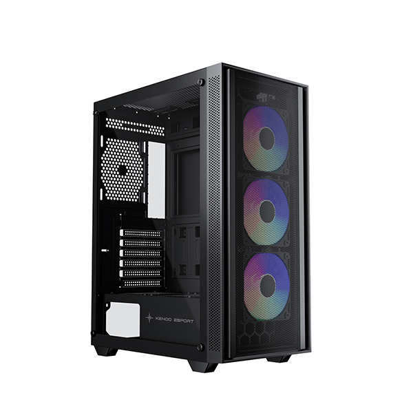 Vỏ case máy tính KENOO ESPORT AFT240 - 3F - Màu Đen
