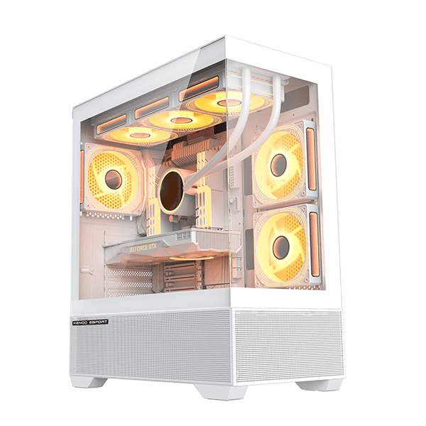 Vỏ case máy tính KENOO ESPORT AK400 - Màu Trắng