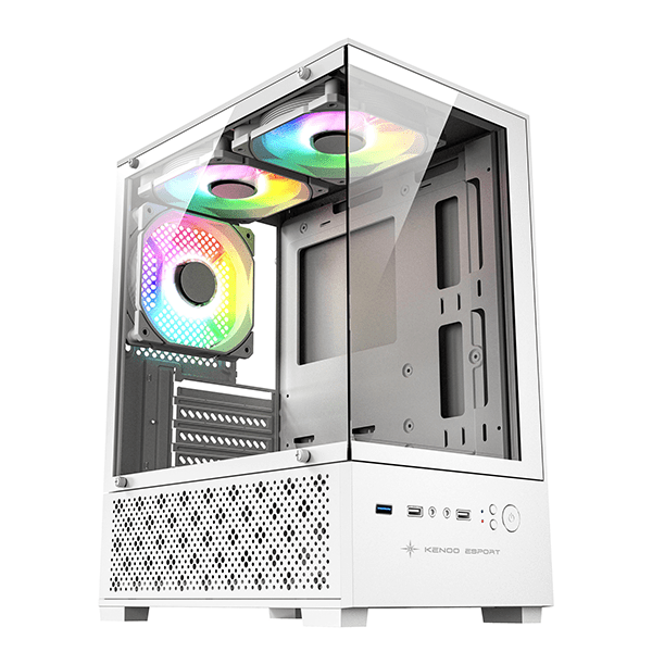 Vỏ case máy tính KENOO ESPORT MK120 - Màu Trắng