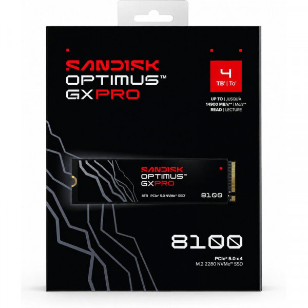 SSD SanDisk Optimus GX PRO 8100 4TB PCIe 5.0 NVMe SDSP82400TAN-000E0