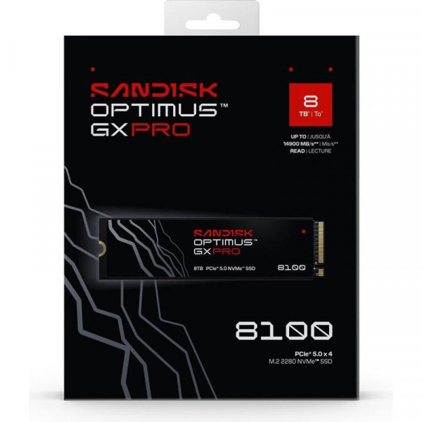 SSD SanDisk Optimus GX PRO 8100 8TB PCIe 5.0 NVMe SDSP82800TAN-000E0