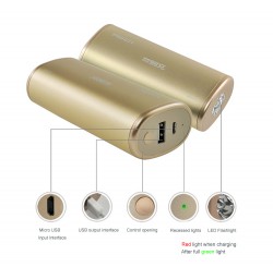 Pin sạc dự phòng Pisen D066 5000mAh (Vàng đồng)