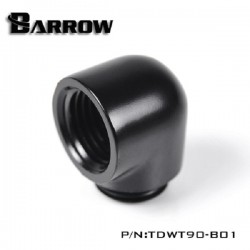 Ống nối Fitting Barrow Male to Female 90 (đen)