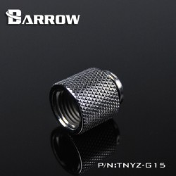 Ống nối Fitting Barrow Male to Female 15mm (bạc)