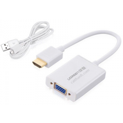 Cáp chuyển Ugreen 40212 HDMI sang VGA + Audio & micro USB