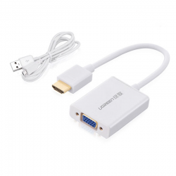 Cáp chuyển Ugreen mini HDMI + audio sang VGA