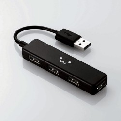 Bộ chia USB 1 ra 4 Elecom U2H-SN4BF1BK (USB2.0-Đen)