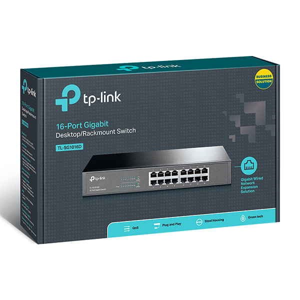 Thiết bị chia mạng TP-Link TL-SG1016D (Gigabit (1000Mbps)/ 16 Cổng/ Vỏ Thép)