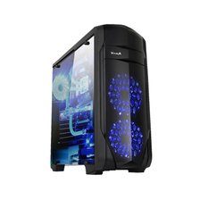 Vỏ máy tính Vitra VC400F FULL ACRYLIC window w.2 Red  (ATX, micro ATX)
