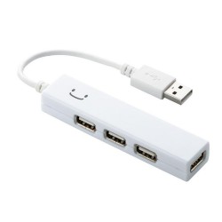 Bộ chia USB Elecom từ 1 ra 4 (U2H-SS4BF2WH)-Trắng
