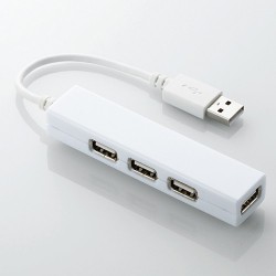 Bộ chia USB 1 ra 4 Elecom U2H-SS4BWH (USB2.0-trắng)