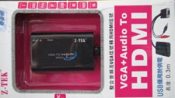 Bộ chuyên đổi Audio + VGA sang HDMI (Ztek)