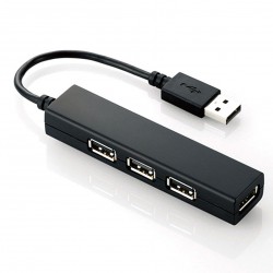 Bộ chia USB 1 ra 4 Elecom U2H-SN4BBK (USB2.0-Đen)