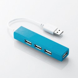 Bộ chia USB 1 ra 4 Elecom U2H-SN4BBU (USB2.0-Xanh)