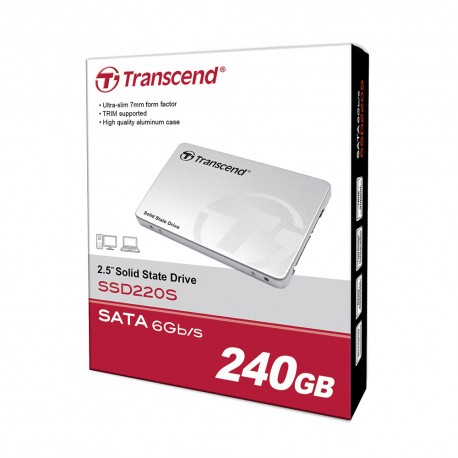 Ổ SSD Transcend SSD220S 240Gb SATA3 (đọc: 550MB/s /ghi: 450MB/s)