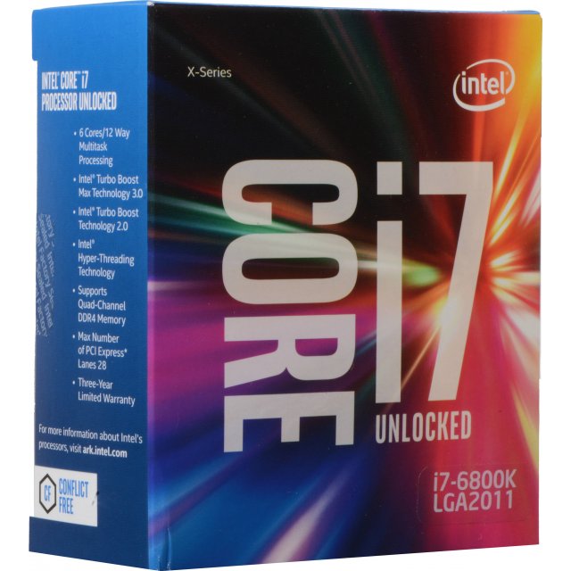 Intel Core i7 6800K (Up to 3.8Ghz/ 15Mb cache) Broadwell