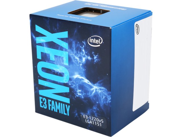 Intel Xeon E3 1220V5 (Up to 3.5Ghz/ 8Mb cache)