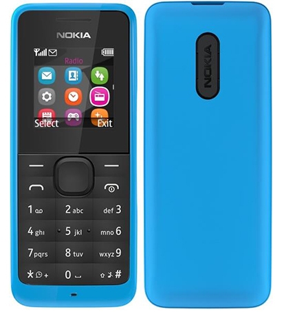 Nokia/ Microsoft  N105 (Cyan)- 1.4Inch/ 2 Sim