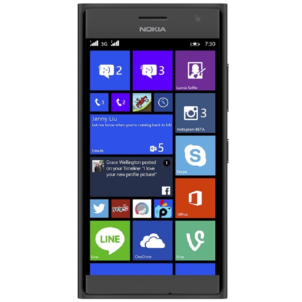 Nokia Lumia 730 (Black)- 4.7Inch/ 8Gb/ 2 sim