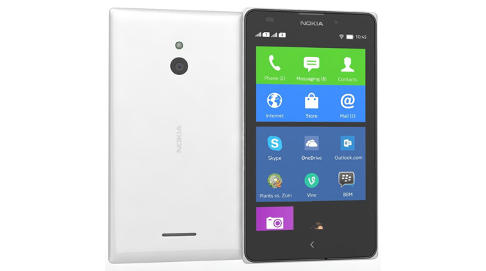 Nokia  XL (White)- 5.0Inch/ 4Gb/ 2 sim