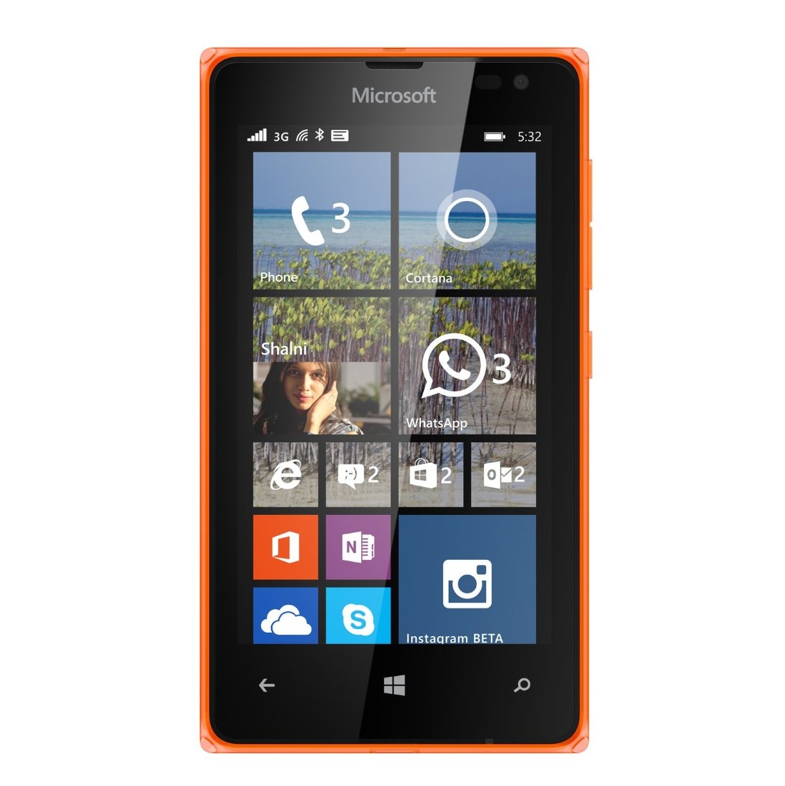 Microsoft Lumia 532 (Orange)- 4.0Inch/ 8Gb/ 2 Sim