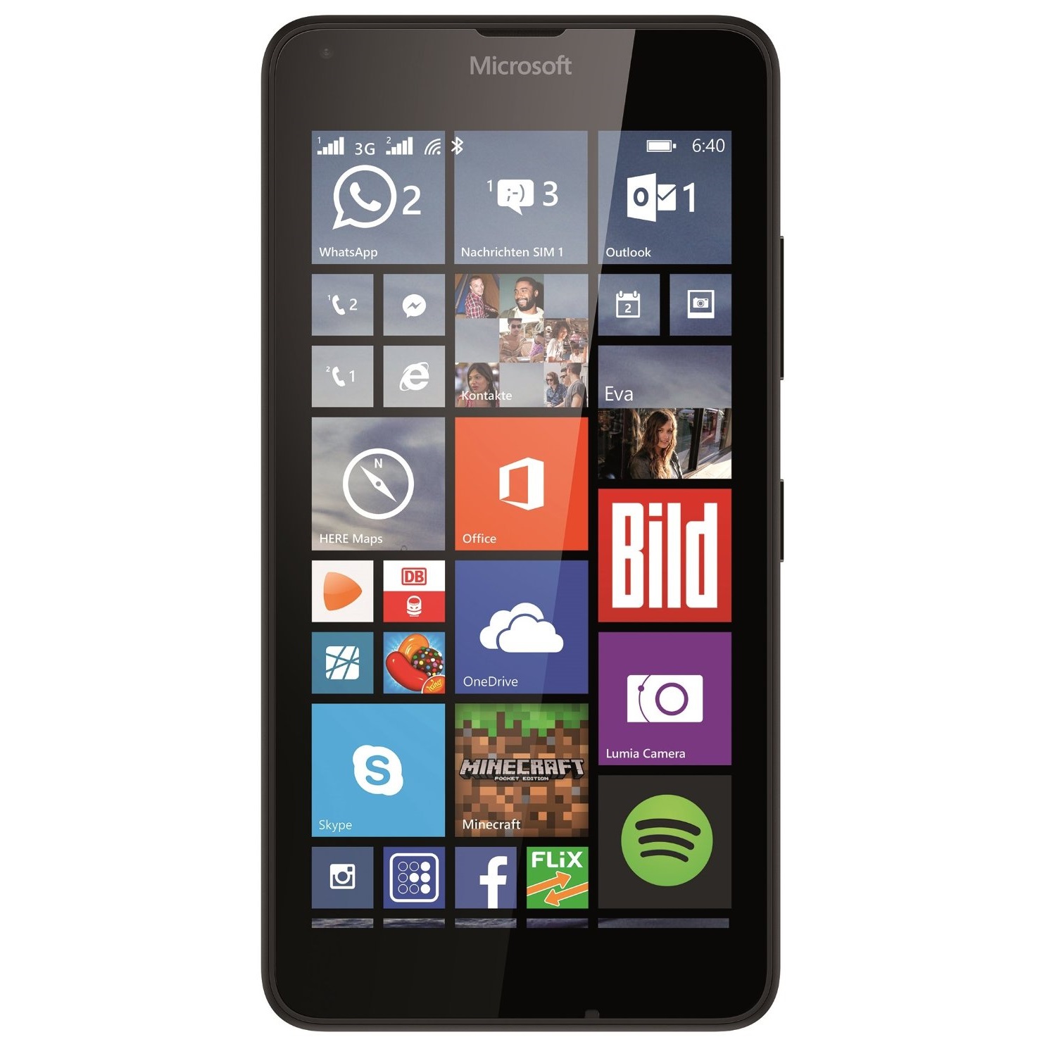 Microsoft Lumia 640 (Black)- 5.0Inch/ 8Gb/ 2 Sim