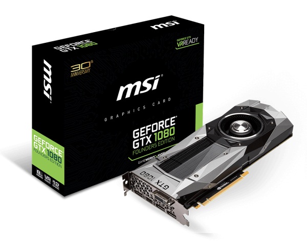 MSI GTX 1080 Founders Edition (NVIDIA Geforce/ 8Gb/ DDR5X/ 256Bit)