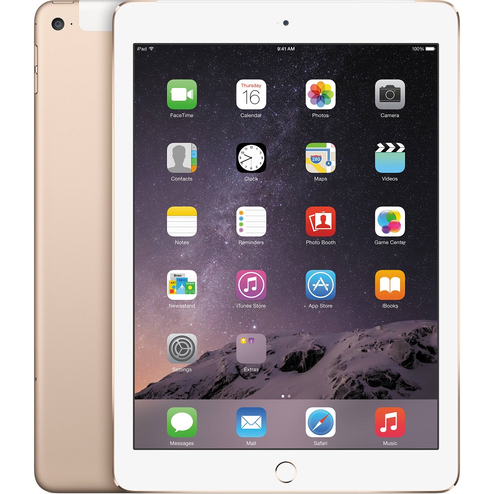 Apple iPad Air 2 Retina Cellular (Gold)- 128Gb/ 9.7Inch/ 4G + Wifi + Bluetooth