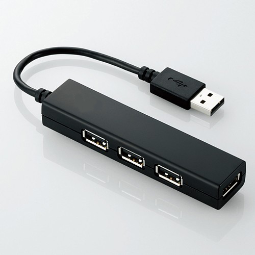 Bộ chia USB 1 ra 4 Elecom U2H-SS4BBK (USB2.0-đen)