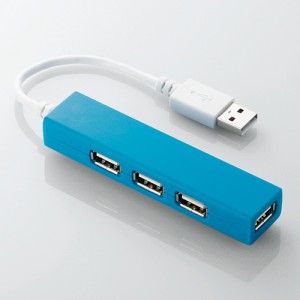 Bộ chia USB 1 ra 4 Elecom U2H-SS4BBU (USB2.0-Xanh da trời)