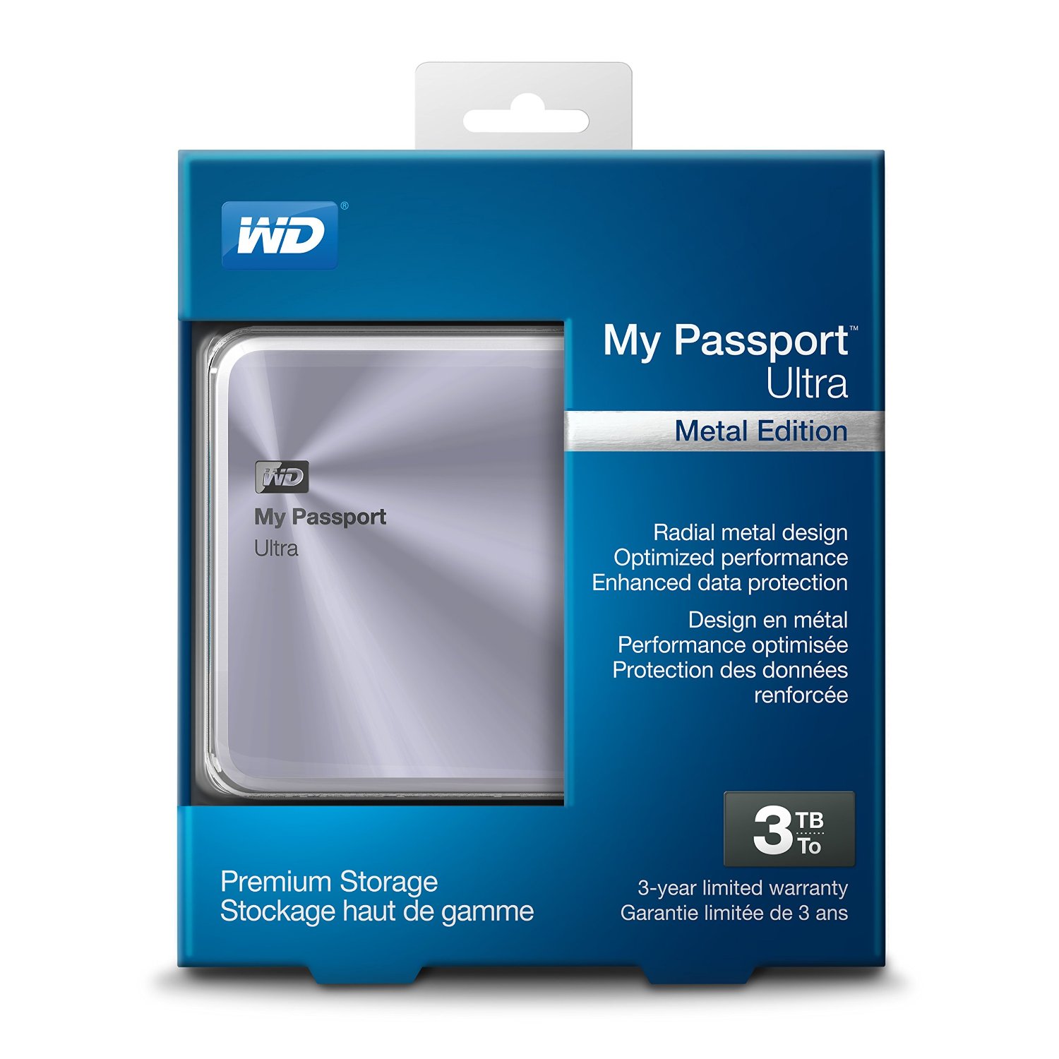 Ổ cứng lắp ngoài Western Digital Ultra Metal 3Tb USB3.0 Bạc