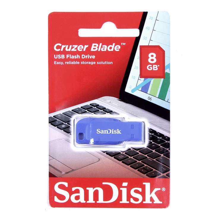 Thẻ nhớ USB Sandisk CZ50 8Gb (Xanh dương)