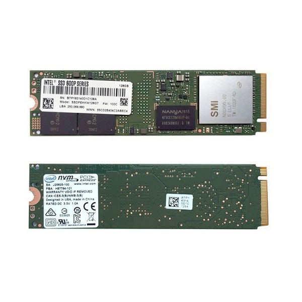 Ổ SSD Intel 600P 128Gb PCIE (đọc: 1800MBps /ghi: 560MBps)