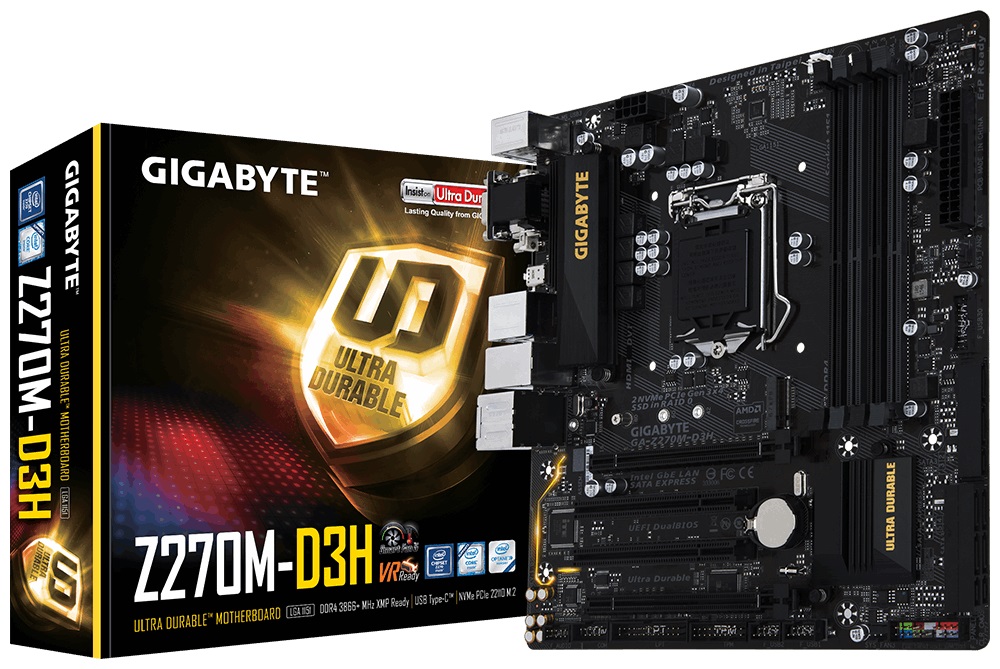 Gigabyte Z270M-D3H (Chipset Intel Z270/ Socket LGA1151/ VGA onboard)