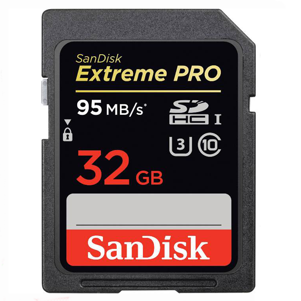 Thẻ nhớ SD Extreme Pro Sandisk 32Gb (Read/Write:95/90MB/s)