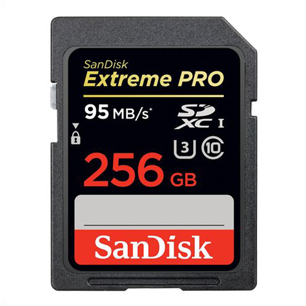 Thẻ nhớ SD Extreme Pro Sandisk 256Gb (Read/Write:95/90MB/s)
