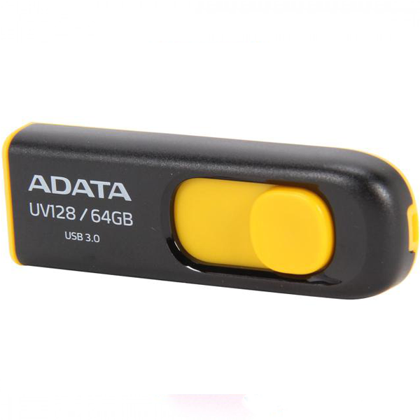 Thẻ nhớ USB Adata UV128 64Gb (Đen Vàng)